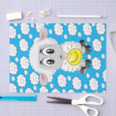 Papier Mousseline Papier Tissu Mouton Soleil Nuages Bleu (Artisanat)