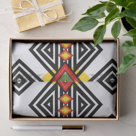 Papier Mousseline Papier Tissu Ndebele (Cadeau)