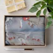 Papier Mousseline Papier Tissu Oiseau d'hiver (Cadeau)