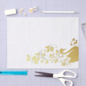 Papier Mousseline Papier Tissu Or Floral Swan (Artisanat)