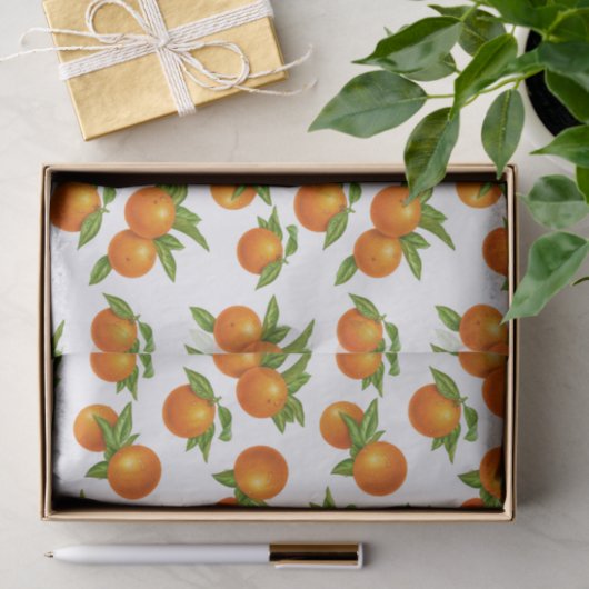 Papier Mousseline Papier Tissu Orange (Cadeau)