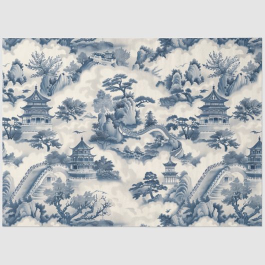 Papier Mousseline Papier Tissu Oriental (Recto)