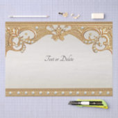 Papier Mousseline Papier Tissu Orné Or (Artisanat)