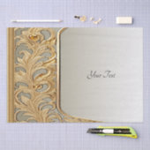 Papier Mousseline Papier Tissu Orné Or Moderne (Artisanat)