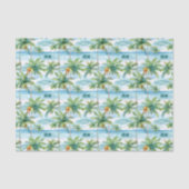 Papier Mousseline Papier Tissu Palm Summer (Recto)