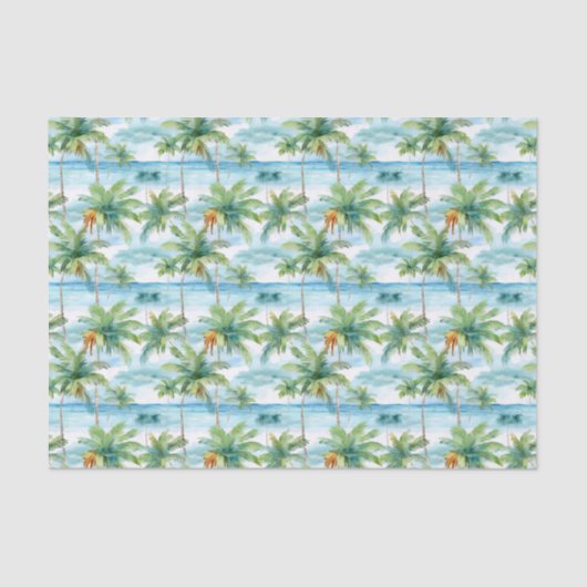 Papier Mousseline Papier Tissu Palm Summer (Recto)