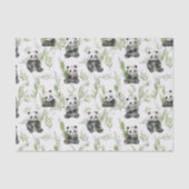 Papier Mousseline Papier Tissu Panda Bambou (Recto)