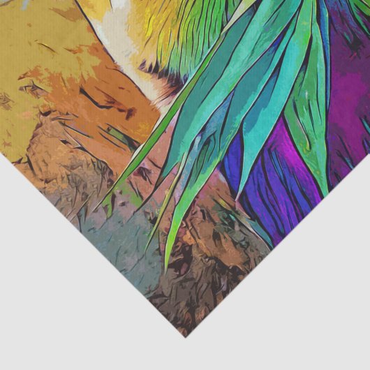 Papier Mousseline Papier Tissu Panda Rainbow (Détail)