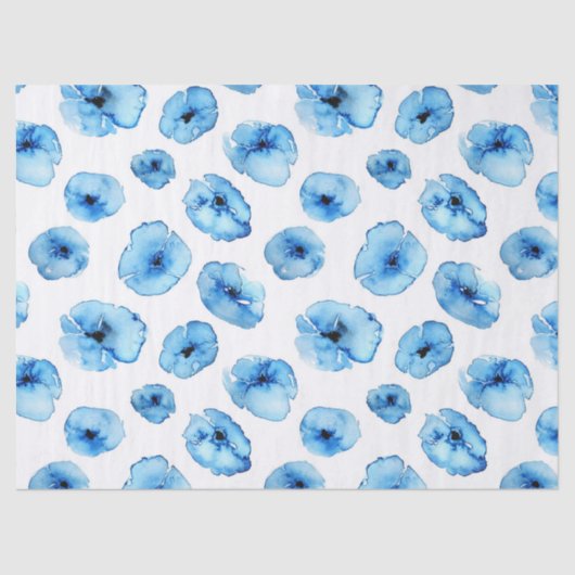 Papier Mousseline Papier Tissu + Papier Découpage - Pépites bleues (Recto)