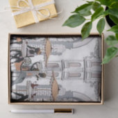 Papier Mousseline Papier Tissu Paris France Café (Cadeau)