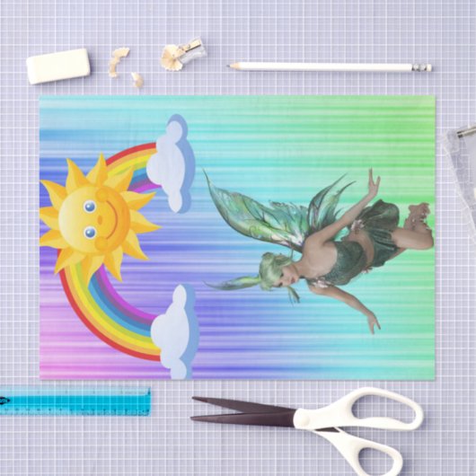 Papier Mousseline Papier Tissu Pastel Fairy Rainbow (Artisanat)