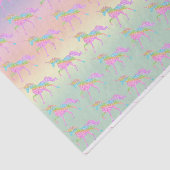 Papier Mousseline Papier Tissu Pastel Rainbow Unicorn (Détail)