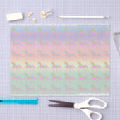 Papier Mousseline Papier Tissu Pastel Rainbow Unicorn (Artisanat)