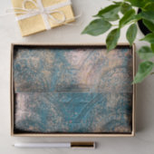 Papier Mousseline Papier Tissu Patiné Rustique aux tons Boho (Cadeau)