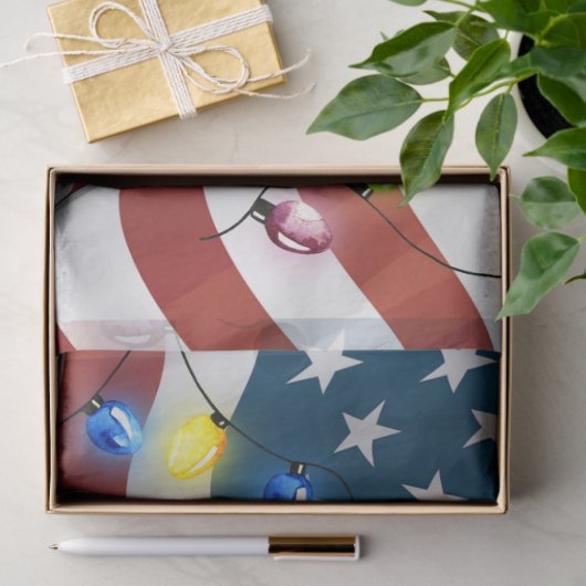 Papier Mousseline Papier Tissu Patriotique American Flag (Cadeau)