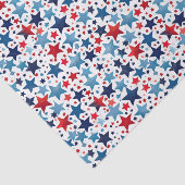 Papier Mousseline Papier Tissu Patriotique Red & Blue Stars (Détail)
