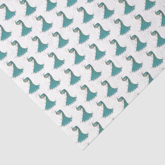 Papier Mousseline Papier Tissu Peacock (Détail)