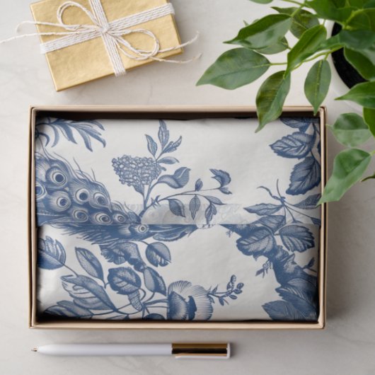 Papier Mousseline Papier Tissu Peacock (Cadeau)