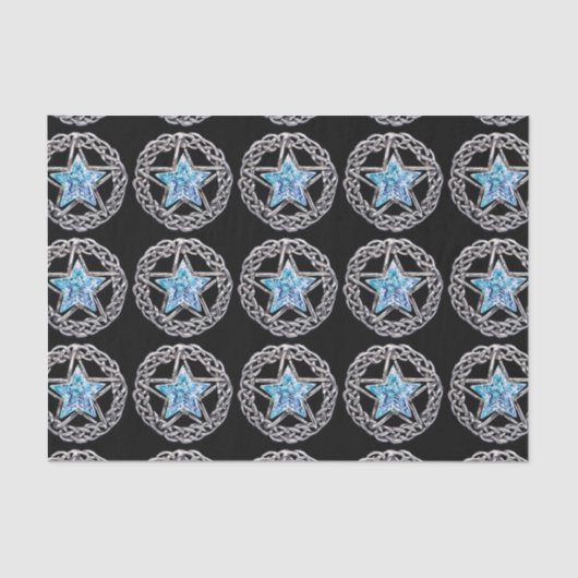 Papier Mousseline Papier Tissu Pentagram Crystal Star (Recto)