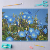 Papier Mousseline Papier Tissu Personnalisé Blue Morning Glory (Artisanat)