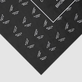 Papier Mousseline Papier Tissu personnalisé noir et blanc (Détail)