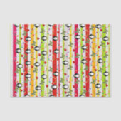 Papier Mousseline Papier Tissu Pingouin Coeurs rouges (Recto)