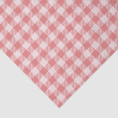 Papier Mousseline Papier Tissu Pink En vichy Plaid saumon (Détail)