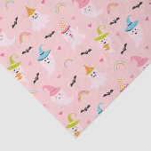 Papier Mousseline Papier Tissu Pink Halloween (Détail)