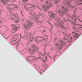 Papier Mousseline Papier Tissu Pink Halloween (Détail)