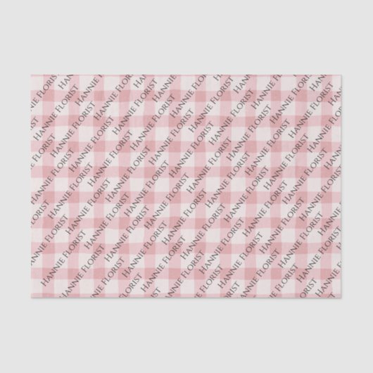 Papier Mousseline Papier Tissu Pink Plaid (Recto)