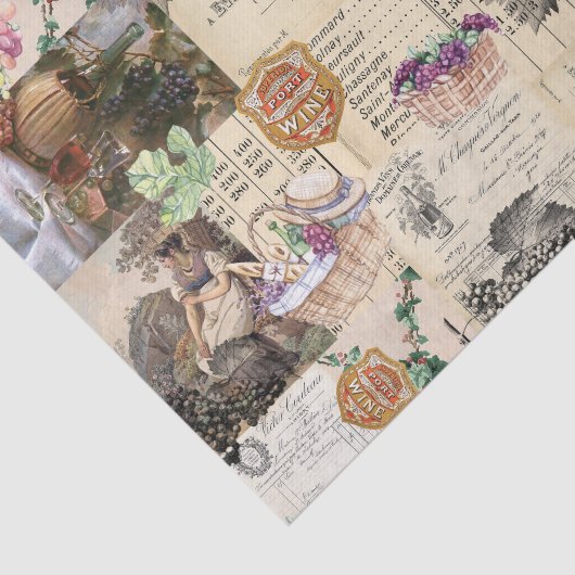 Papier Mousseline Papier Tissu Pique-Nique Vineyard (Détail)