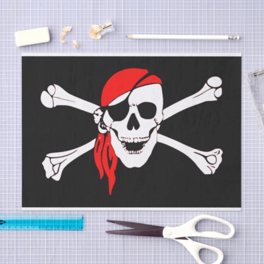 Papier Mousseline Papier Tissu Pirate Flag (Artisanat)