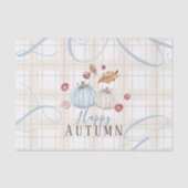Papier Mousseline Papier Tissu Plaid Citrouille d'automne (Recto)