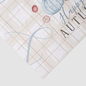 Papier Mousseline Papier Tissu Plaid Citrouille d'automne (Détail)