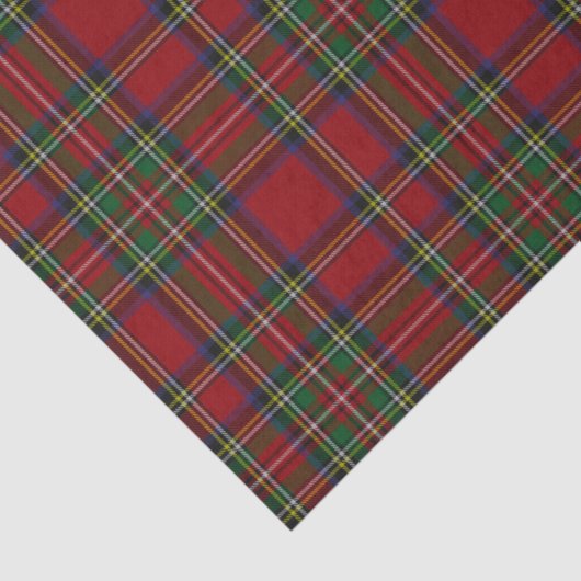 Papier Mousseline Papier Tissu Plaid Motif Tartan (Détail)