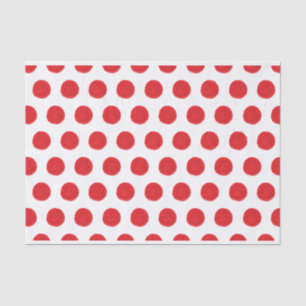 Papier Mousseline Papier Tissu Pois Aquarelle Rouge