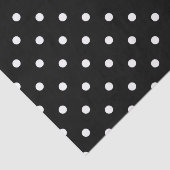 Papier Mousseline Papier Tissu POLKA DOT NOIR (Détail)