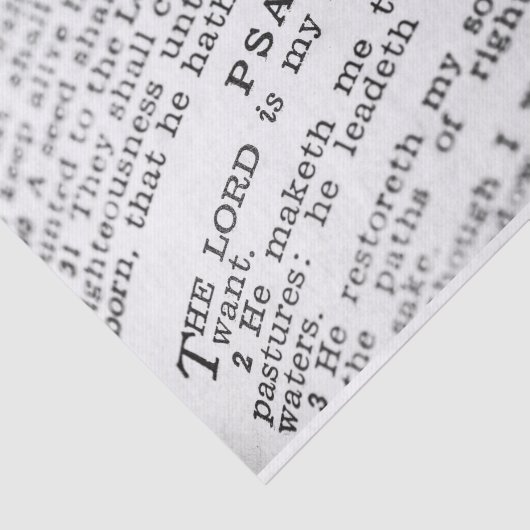 Papier Mousseline Papier Tissu Psalm 23 (Détail)