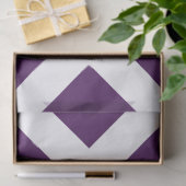 Papier Mousseline Papier Tissu Purple et Blanc Chevrons (Cadeau)