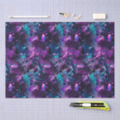 Papier Mousseline Papier Tissu Purple Opal Eau Cristal Abstrait (Artisanat)