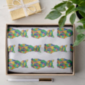 Papier Mousseline Papier Tissu Rainbow (Cadeau)