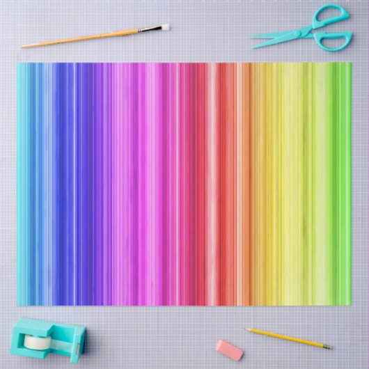 Papier Mousseline Papier Tissu Rainbow (Artisanat)