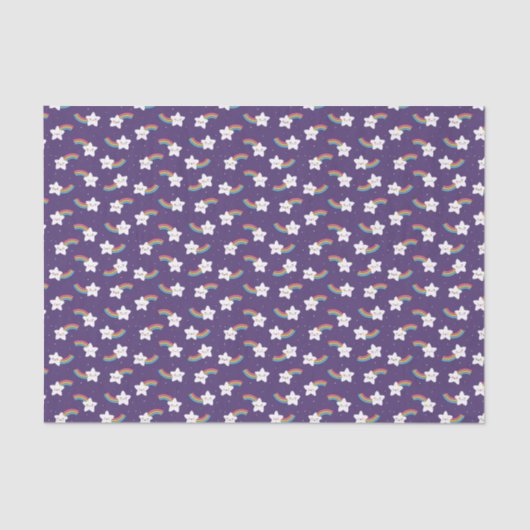 Papier Mousseline Papier Tissu Rainbow Stars (Recto)