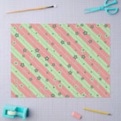 Papier Mousseline papier tissu rayé et étoiles (Artisanat)
