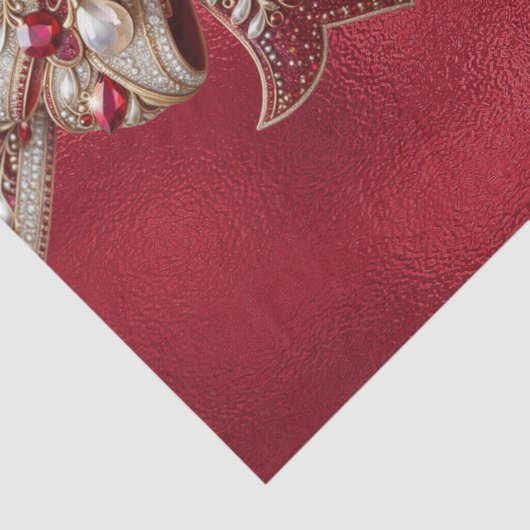 Papier Mousseline Papier Tissu Red Bow Holiday (Détail)