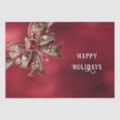 Papier Mousseline Papier Tissu Red Bow Holiday (Recto)