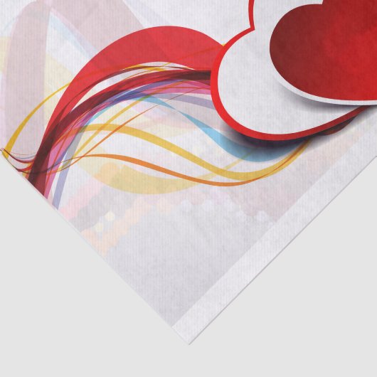 Papier Mousseline Papier Tissu Red Heart (Détail)
