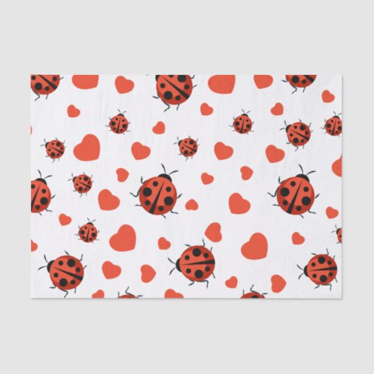Papier Mousseline Papier Tissu Red Ladybug (Recto)