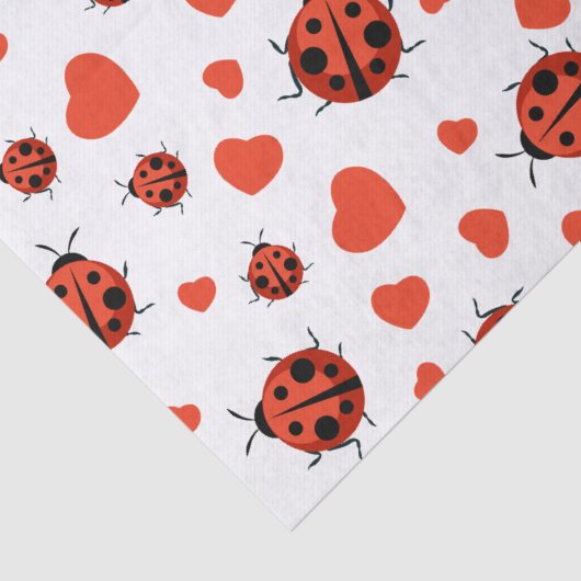 Papier Mousseline Papier Tissu Red Ladybug (Détail)
