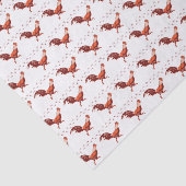 Papier Mousseline Papier Tissu Red Rooster (Détail)
